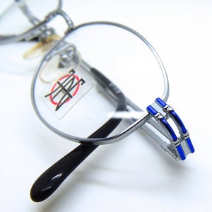 Jean Paul Gaultier 5105 Silver Designer Glasses With Blue Bamboo Style Arms