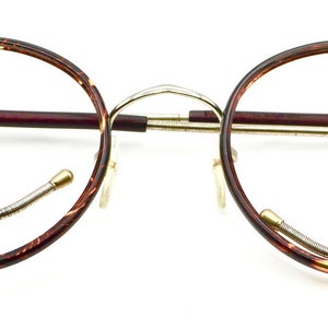 BOIC London Line Beaufort Style Panto Shaped Savile Row Made Glasses With Hooked Earpieces in Chestnut Colour Made in England image 4