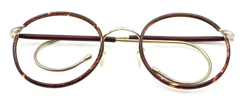 BOIC London Line Beaufort Style Panto Shaped Savile Row Made Glasses With Hooked Earpieces in Chestnut Colour Made in England zdjęcie 4