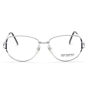 Girard Vintage 80&#39;s Glasses Frames In Silver Metal And Grey Marble Effect Detail Made In Japan - NEW & Unworn