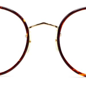 BOIC London Line Beaufort Style Panto Shaped Savile Row Made Glasses With Hooked Earpieces in Chestnut Colour Made in England zdjęcie 2