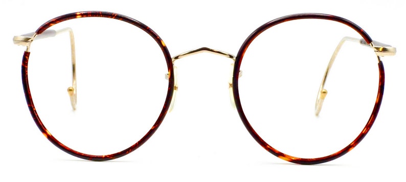 BOIC London Line Beaufort Style Panto Shaped Savile Row Made Glasses With Hooked Earpieces in Chestnut Colour Made in England image 2