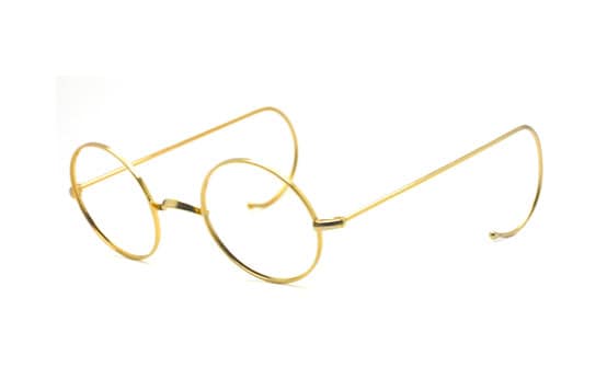 True Round Glasses Gold Metal Eyewear by Beuren Model 1700 With Saddle Bridge and Curlsides in VARYING SIZES B48 48A F Etsy Israel