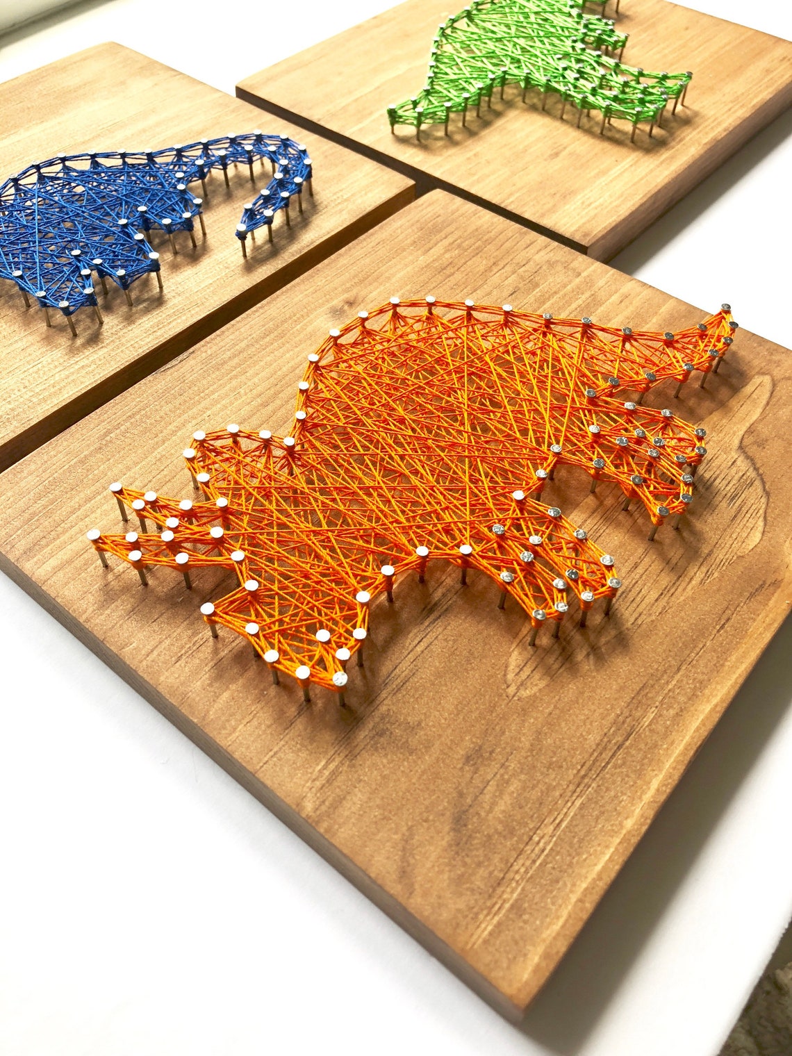String Art Dinosaur String Art Dinosaur Decor Dino Theme Etsy