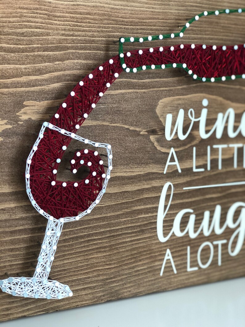 Wine String Art Wine Art Wine Gift Gift for Wine Lovers Etsy