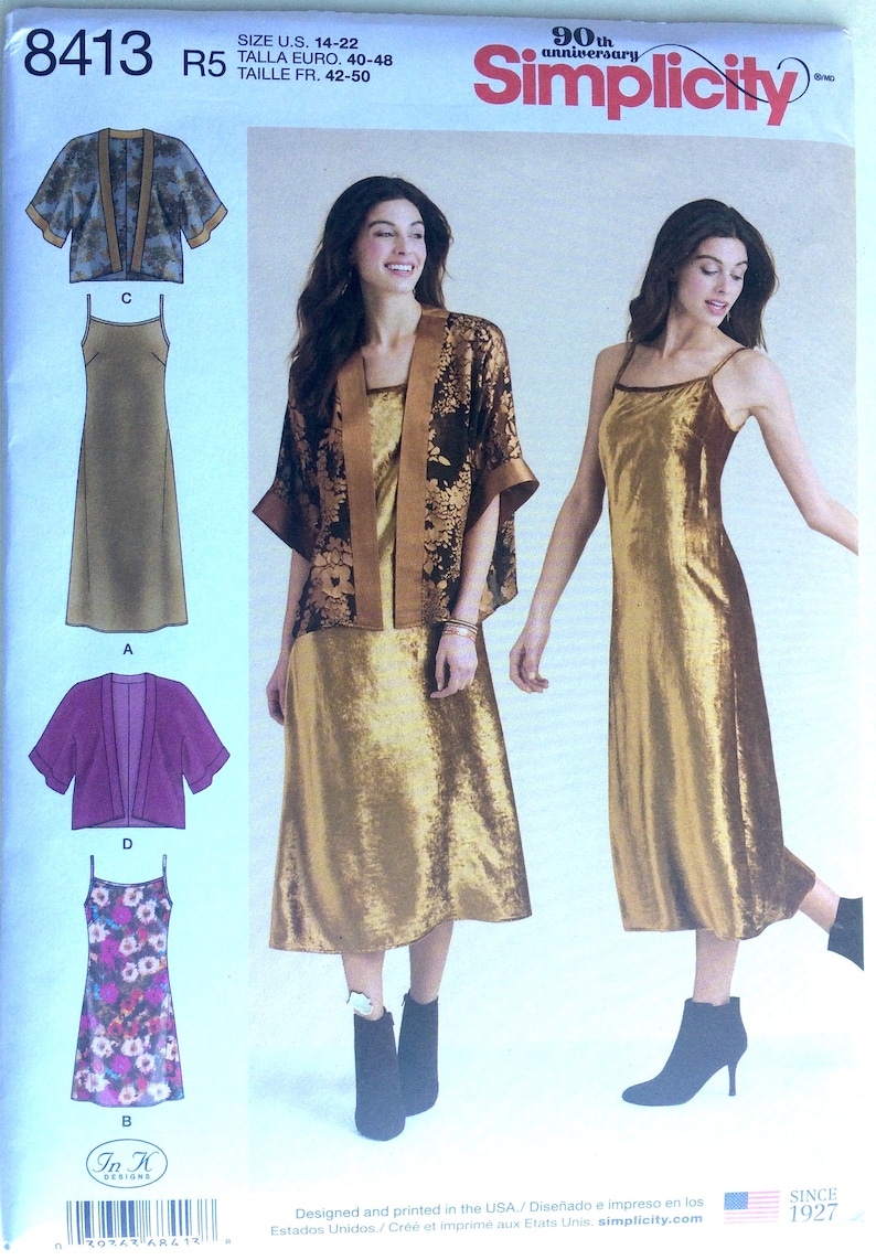 6-14 or 14-22 You Pick Simplicity 8085 Misses Wrap Dress// 2 Lengths Sizes