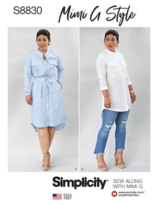 mimi g shirt dress Simplicity Sewing Pattern S9463 Misses' Mimi G Shirt Dress with Belt