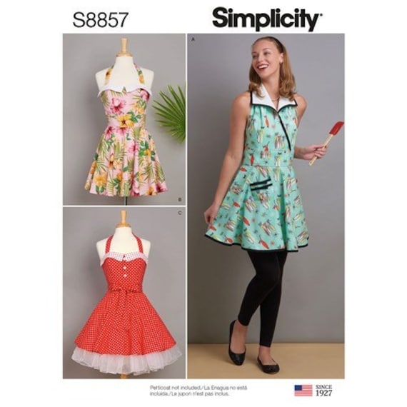 Simplicity 8857 Vintage and Rockabilly Inspiredaprons. Size S-L - Etsy
