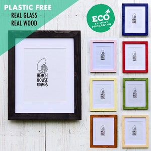 A2 Picture Frame | Real Glass & Wood | A2 Poster Frame | Handmade in UK | High Quality | Photo Frame | Eco Packaging | Plastic Free