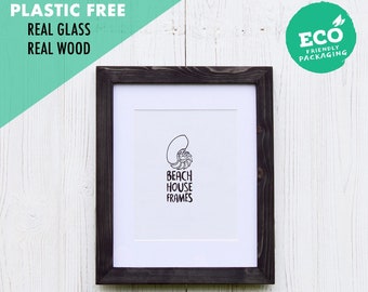 A2, A3, A4, A5, 5x5, 6x6, 5x7, 6x8, 8x10, 11x14 Picture Frame | Black | Handmade | Photo Frames | Mounted option | Free standing | Modern