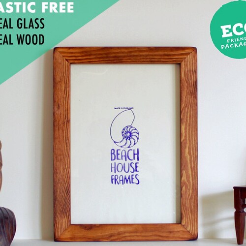 Teal Photo Frame Rustic Wood Picture Frame Wooden Handmade Etsy
