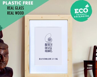 11x14" Picture Frame | Wood | Handmade | Free Standing | Modern | Photo Frame | Natural Frames | with Mount option