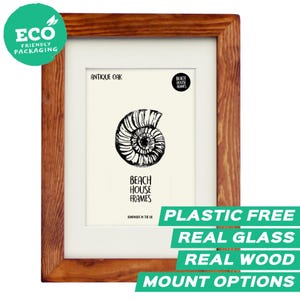 Antique A3 Picture Frame | Handmade | Free Standing | Oak Stain Rustic | Vintage | Antique | Photo Frame | Wooden Frames | with Mount Option