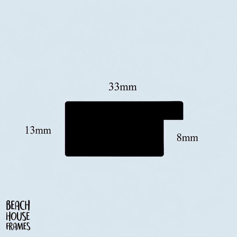 The image is a simple black rectangle with measurements indicating its size, including a width of 13mm and a height of 33mm.