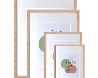 Solid Oak Picture Frame | Oak Photo Frame | A2, A3, A4, A5, A6, 5x5, 5x7, 6x8, 8x10, 11x14 | Handmade | Family Photo | Wedding | Modern