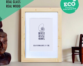A4 Picture Frame | Natural Wood | Handmade | Free Standing | Modern | Rustic | Wooden | Photo Frame | Wooden Frames | with Mount Option