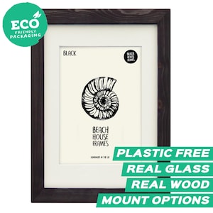 Black A3 Picture Frame | Handmade | Free Standing | Modern | Rustic | Vintage | Antique | Photo Frame | Wooden Frames | with Mount Option