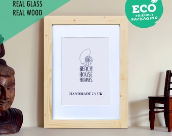 A4 Picture Frame | Natural Wood | Handmade | Free Standing | Modern | Rustic | Wooden | Photo Frame | Wooden Frames | with Mount Option