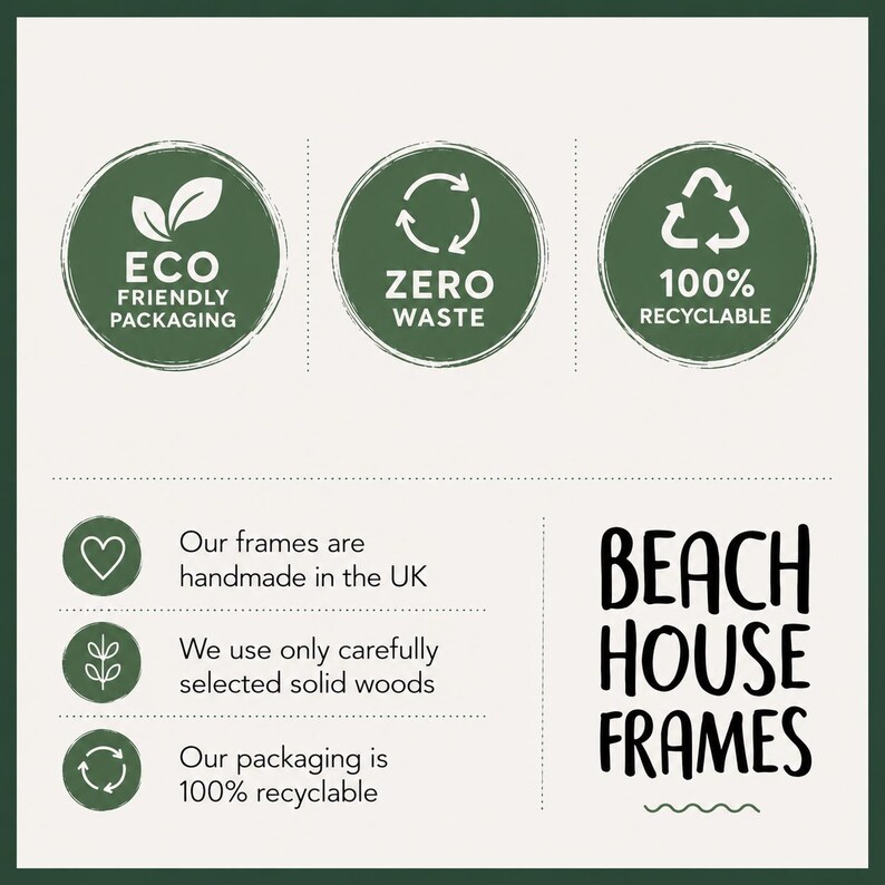 eco friendly packaging zero waste 100% recyclable our frames are handmade in the uk we use only carefully selected solid woods our packaging is 100% recyclable