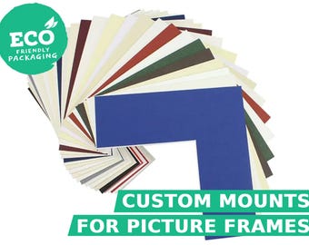 Custom Size Mount for Picture Frames | Made to Measure Mounts Wooden Picture Frames | Bespoke Wooden Frames | Photo Frame Matt | Print