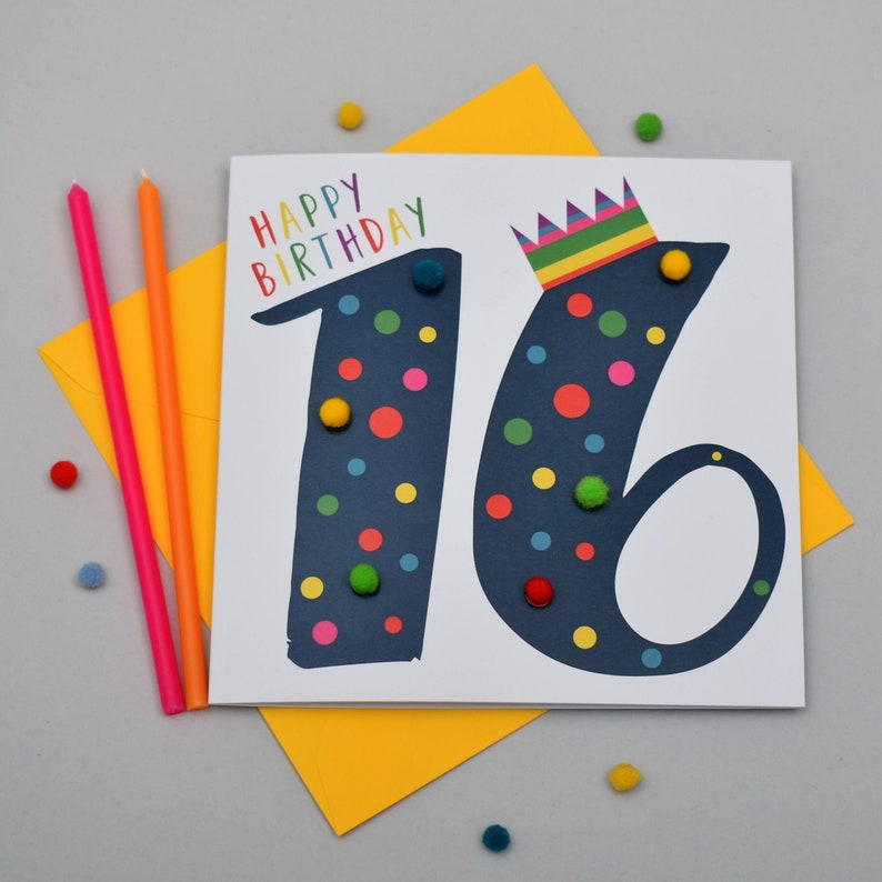 birthday-card-age-16-blue-happy-birthday-16-embellished-with-pompoms