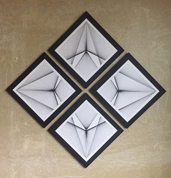 Diamond Tetraptych - Print of Hand-Drawn Original