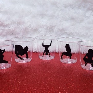 Twerk shot glasses, 21+ party, birthday party, bachelorette party