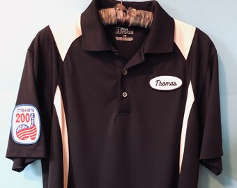 Men’s Bowling Shirt 1976 Bicentennial 200 Retro Upcycled Thomas (L)