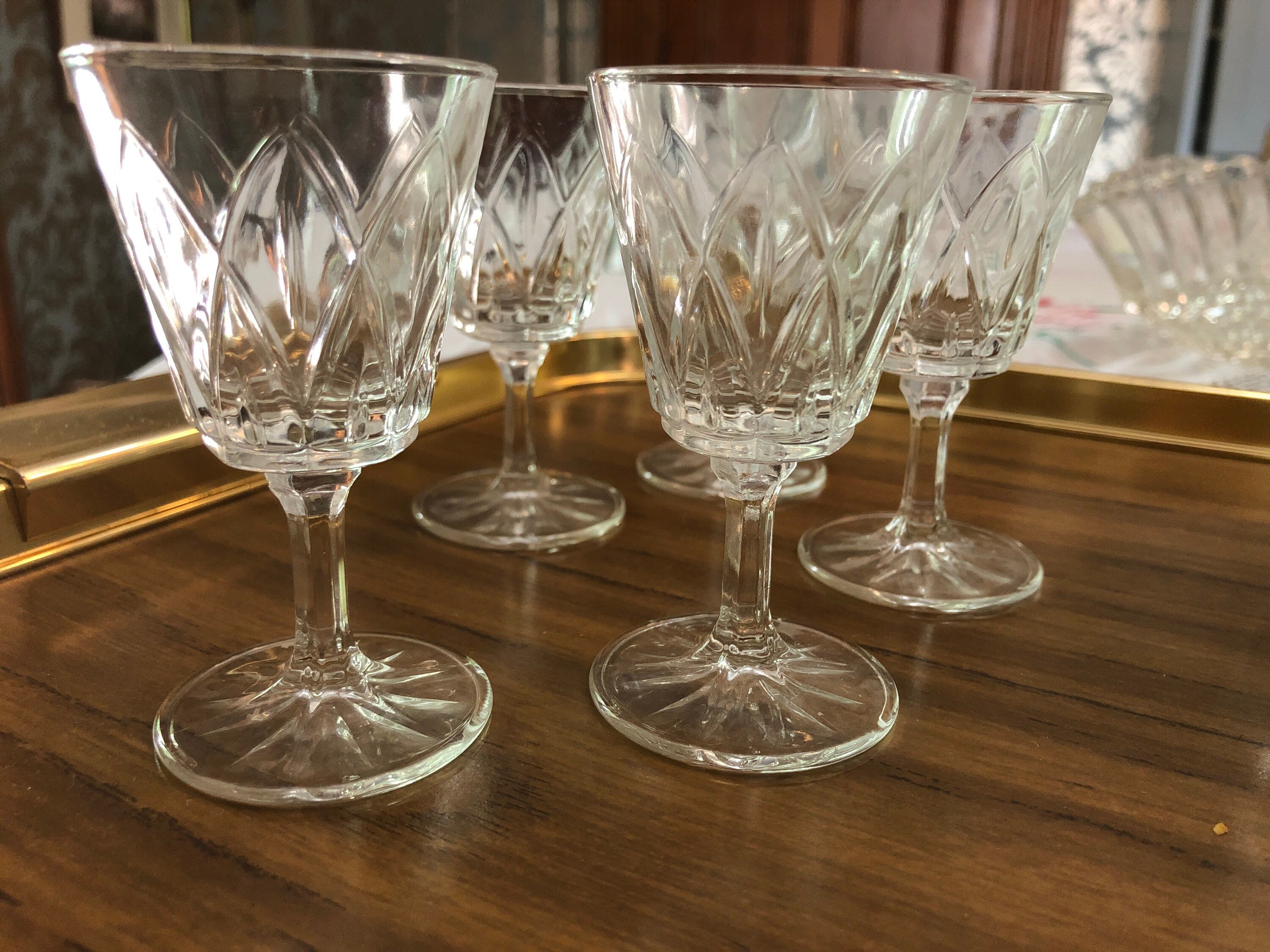 Lovely set of 5 vintage mid century aperitif glasses. 8.5 cms Etsy