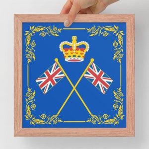 Framed Union Jack and Crown Patriot Framed Art