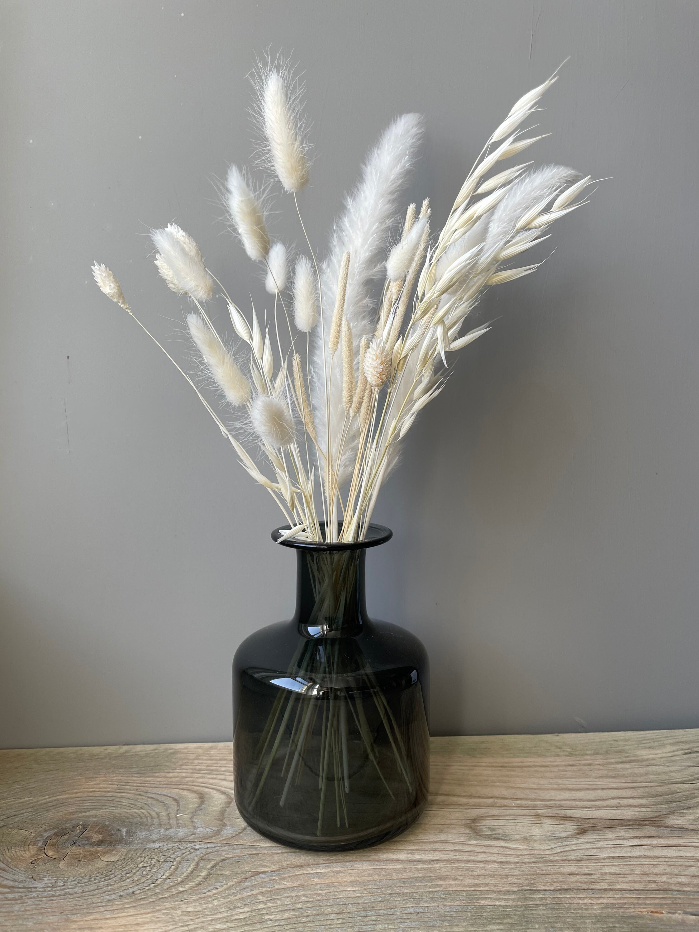 DRIED FLOWERS and black vase. Beautiful dried flower Etsy