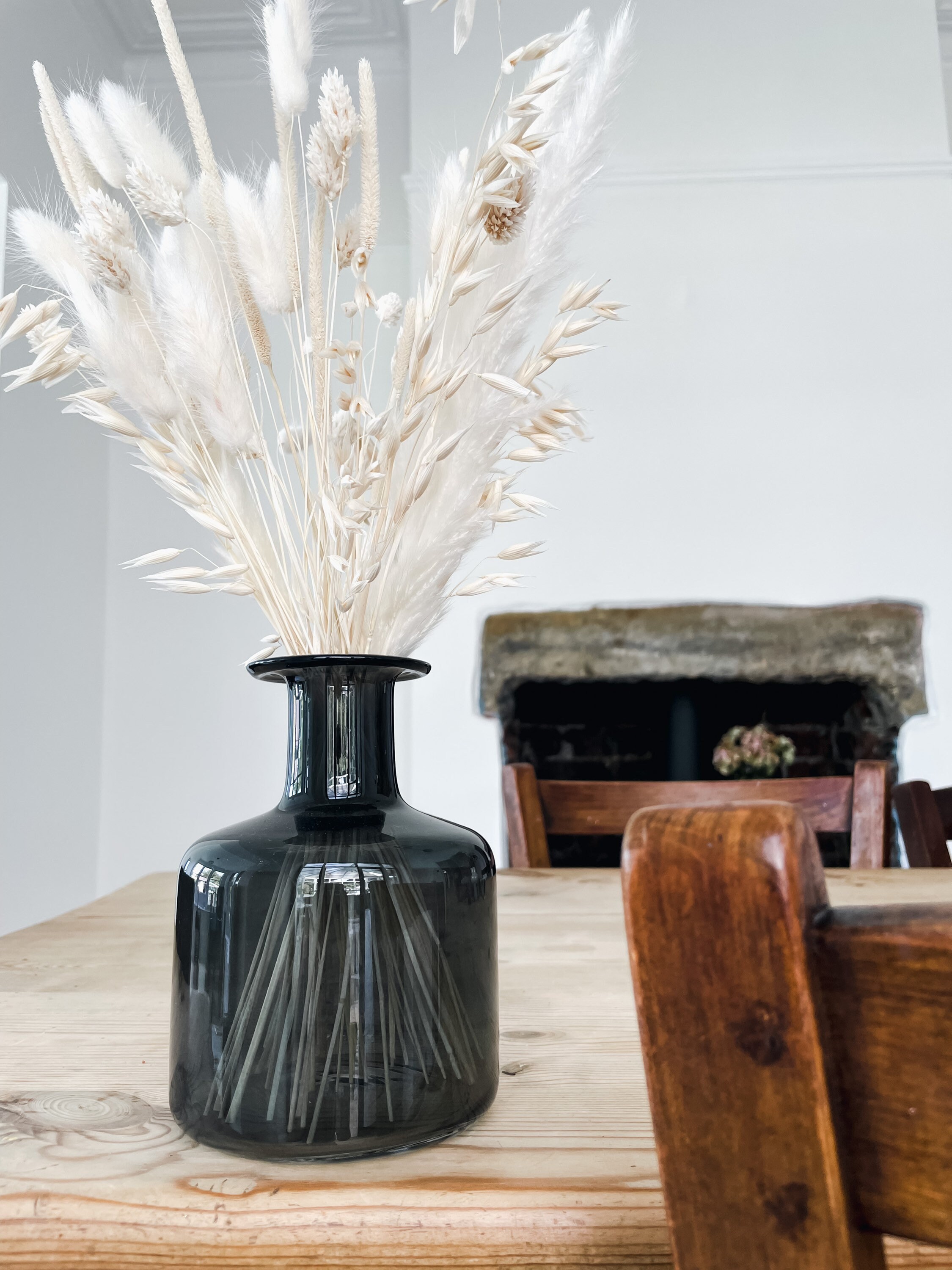DRIED FLOWERS and Black Vase. Home Decor //dried Flowers Etsy UK