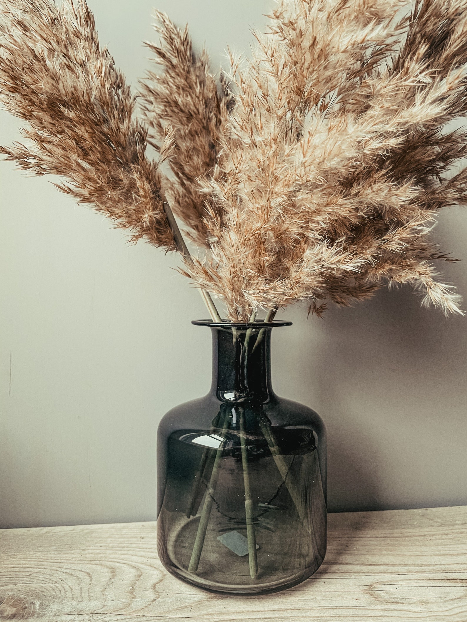 PAMPAS Grass BOUQUET and Black VASE. Wedding Gift/dried Flower Etsy
