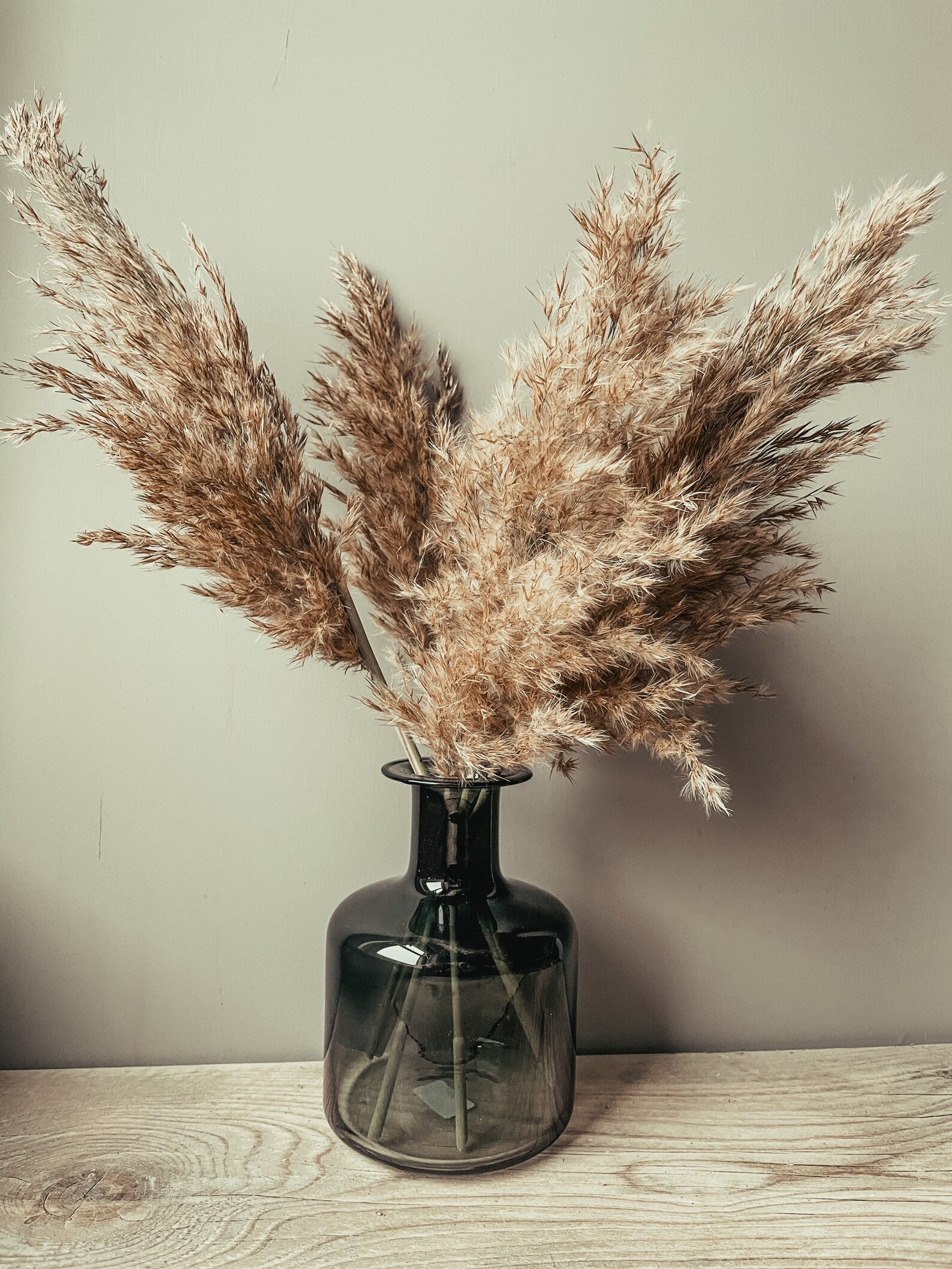PAMPAS Grass BOUQUET and Black VASE. Wedding Gift/dried Flower Etsy