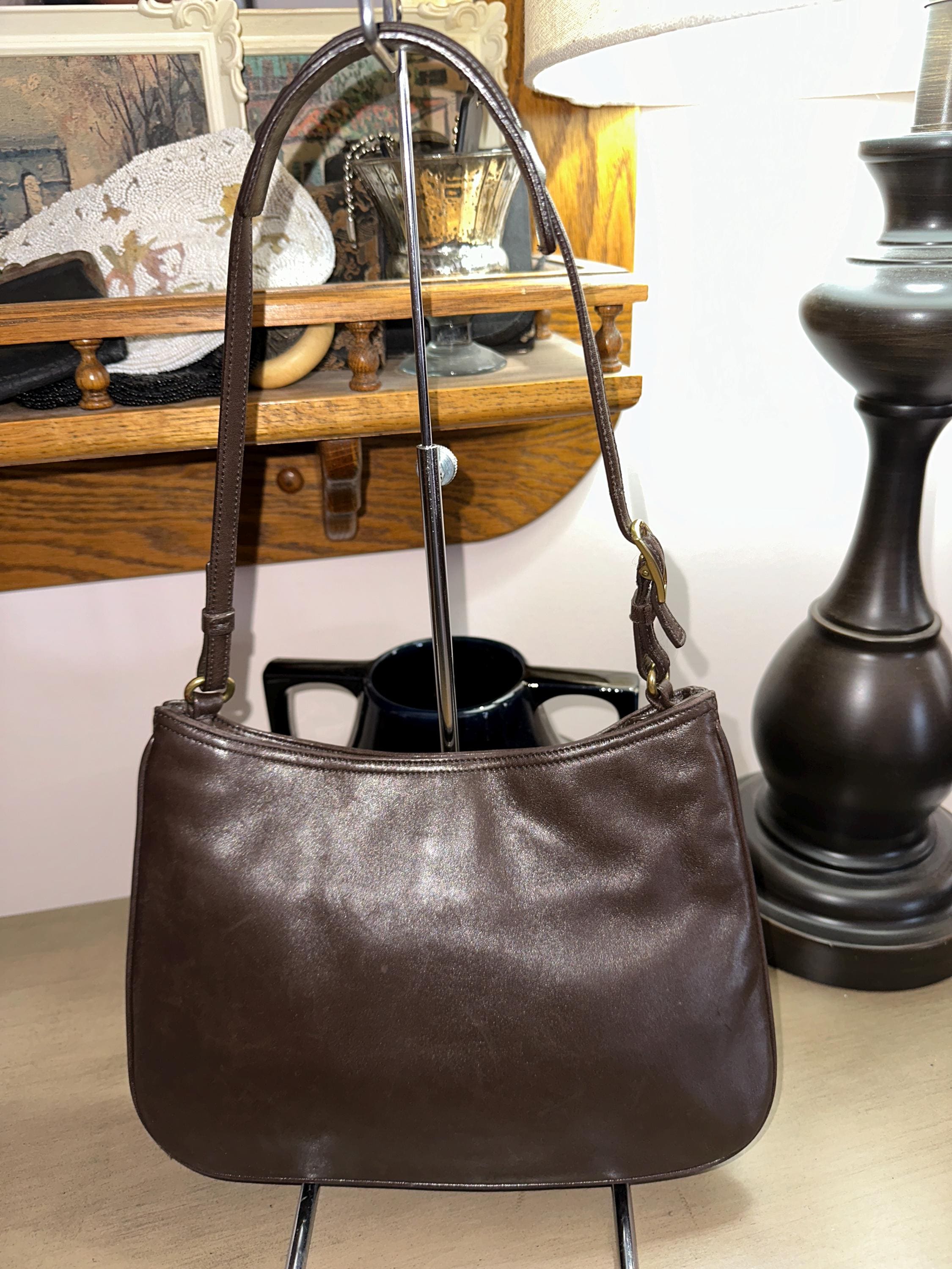 Vintage COACH Girlie Nappa Lamb Leather Hobo Bag 8165 Mahogany EUC