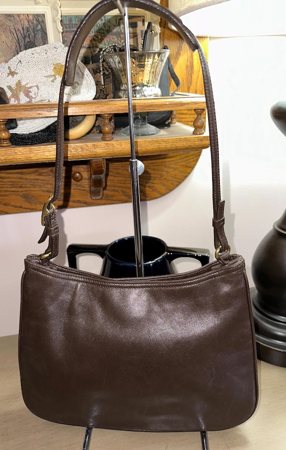 Vintage COACH Girlie Nappa Lamb Leather Hobo Bag 8165 Mahogany EUC