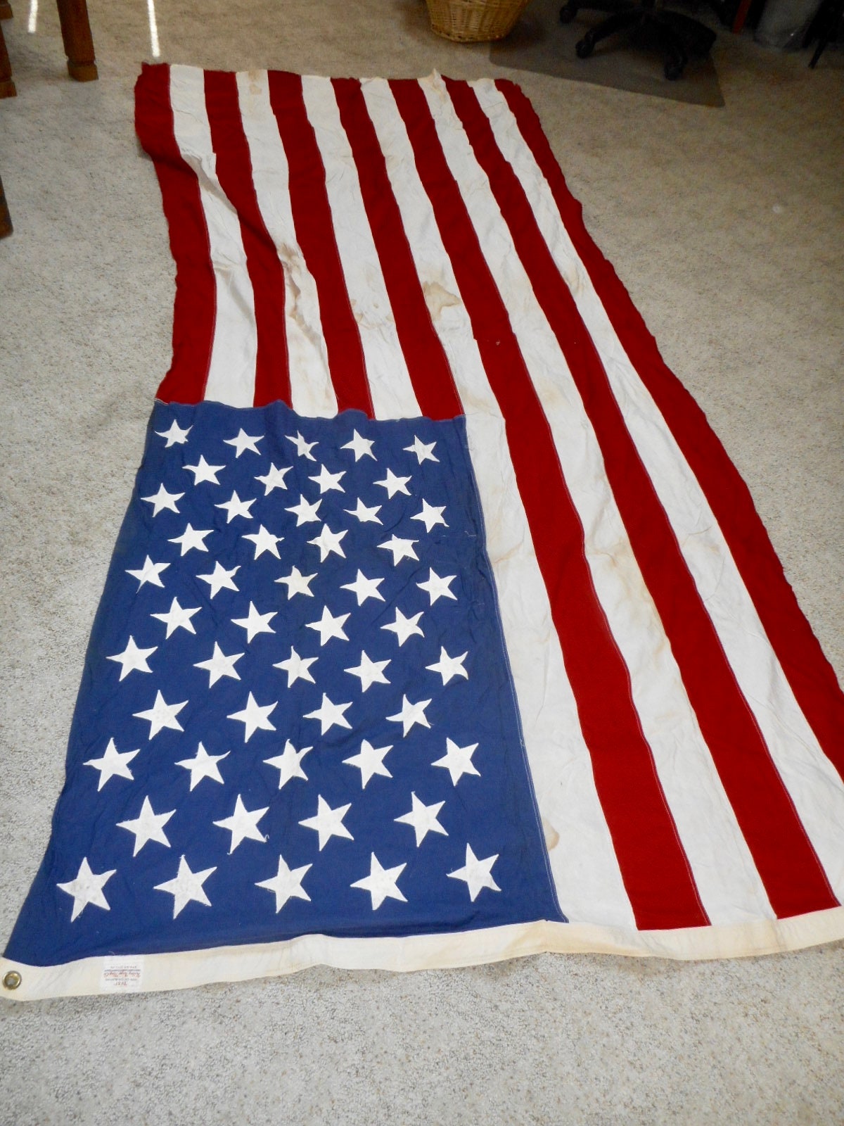 Vintage 50 Star 5X9 US American National Flag Valley Forge