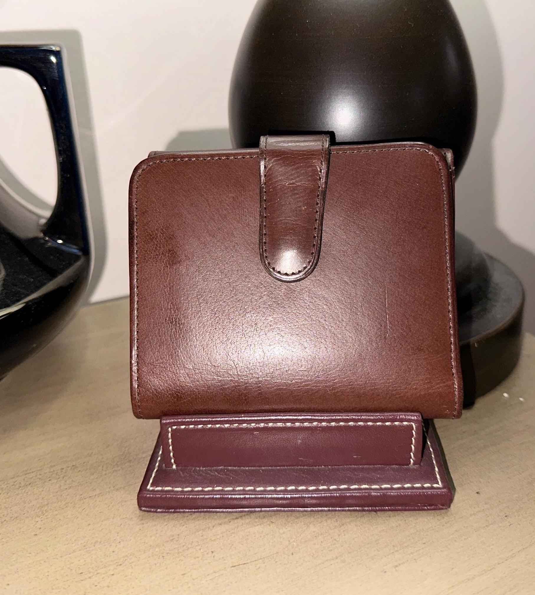 未使用級 vintage coach old boston and wallet Vintage Coach Mahogany Brown Leather Double Zip Wallet - Etsy