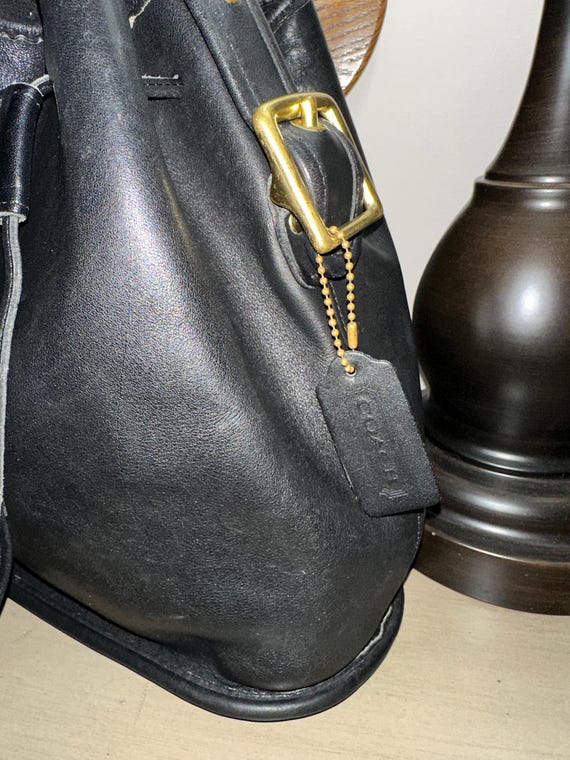 Vintage COACH Lula's Legacy Black Leather Drawstring Bucket