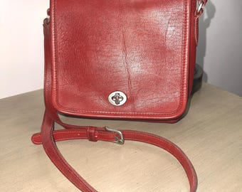 Vintage COACH Lula's Legacy Mahogany Leather Drawstring Bucket Bag