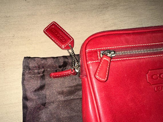 Coach Handbag Accessory Pouch　y2k red Vintage Y2k Coach Red Signature Mini Shoulder/Handbag SOLDDD