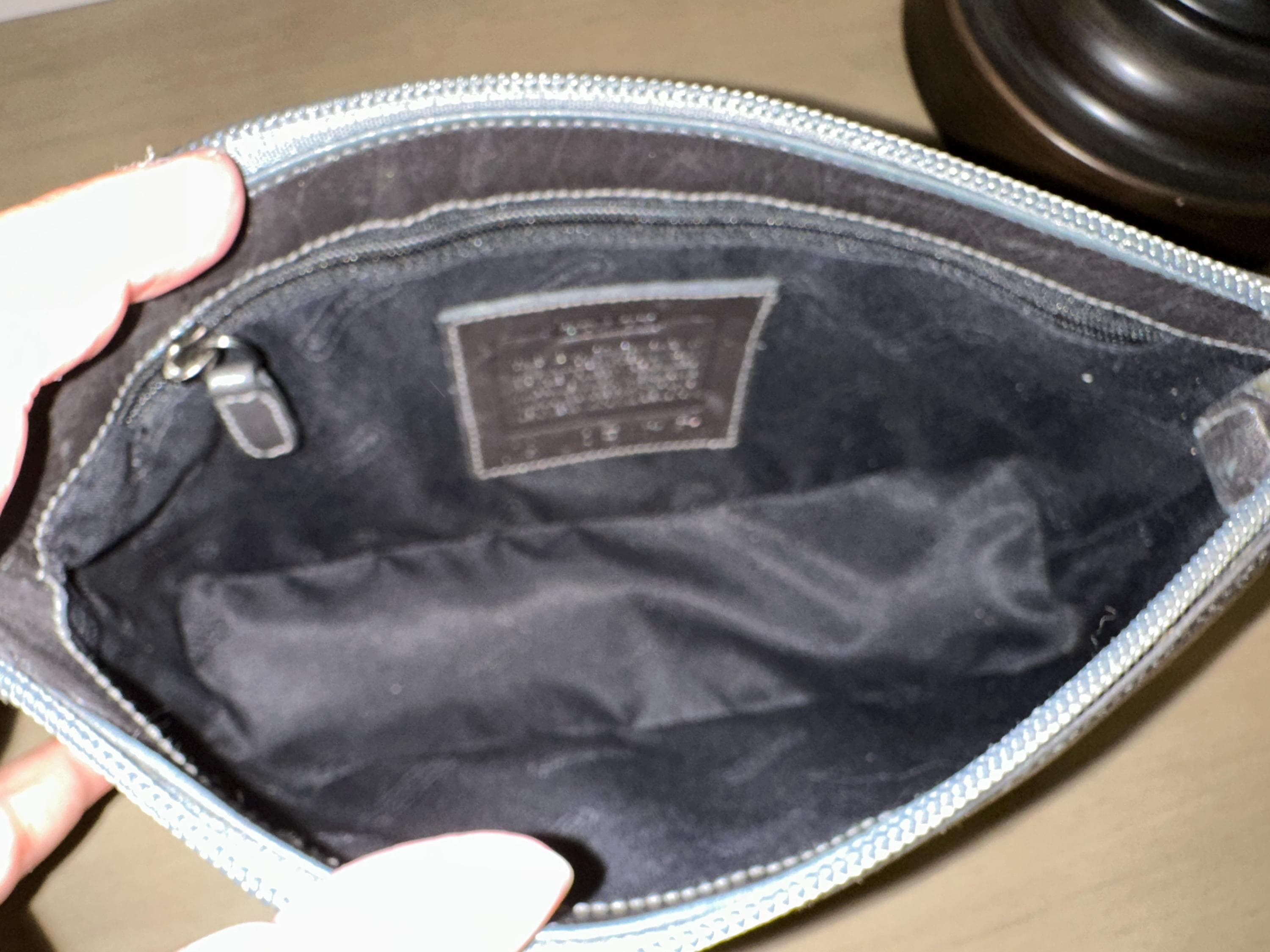ヴィンテージ COACH パールライズド ブリーカー ナッパレザー デミ 