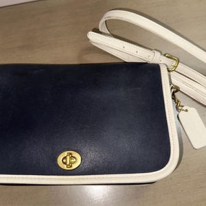 Vintage Coach Navy Blue Bags - Etsy