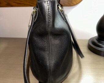 Vintage COACH Large Framed Pouch Tote Bag Purse 9998 USA EUC Black