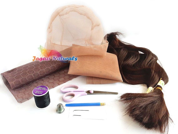 Full Lace Wig Cap, Nylon Thread, German and Asian Ventilation Needle, Wig  Making Lace: All You Need for Practice 