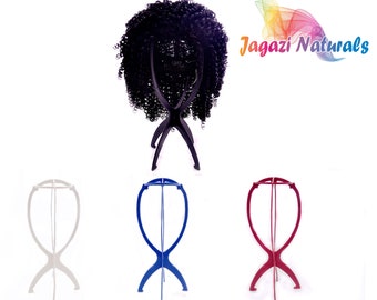 1 Foldable Wig Display Stand Mannequin Dummy Head Hat Holder, Stable