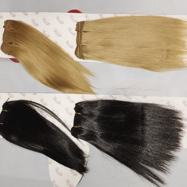 Clearance Sale. Short straight Synthetic Hair Extension. For Salon and Wig Making Practice. Weft. This is not human hair weave