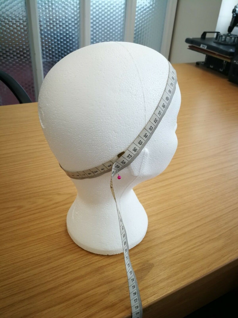 Wig Making Styrofoam Mannequin Head Display Stand. Hat, glasses, Wig. Model image 4