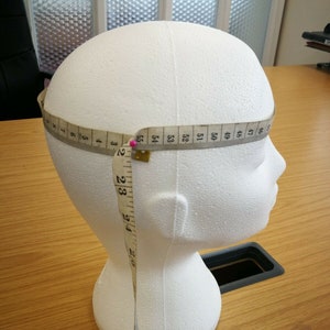 Wig Making Styrofoam Mannequin Head Display Stand. Hat, glasses, Wig. Model image 3