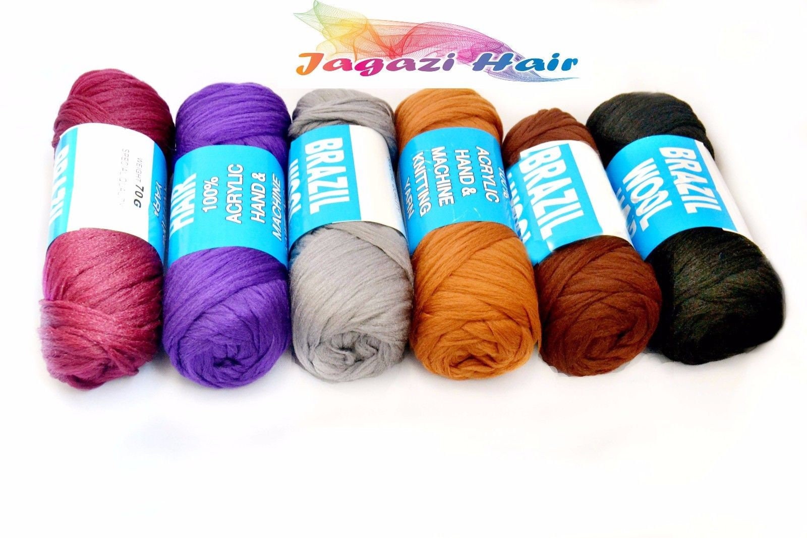 Various Colours: Brazilian Wool Hair, Faux Locks, Braids, Twists, Knitting Brazil  Wool. Yarn 